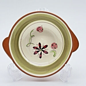 Stangl Pottery Carnival Soup Bowl 5.25" MCM Pink Green Black